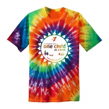 Youth Rainbow Tie Dye Tee Shirt - Wakanda Full Sun Design